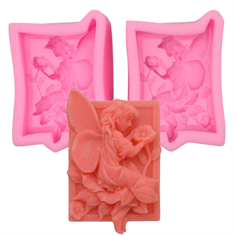 2 Pcsfairy Or Angel Silicone Mold,For Sugarcraft Cake Decoration, Cupcake Topp