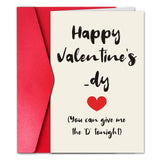 Valentines Day Card For Him, Funny Valentine’S Day Card For Boyfriend Husband Men, Give Me The D Tonight