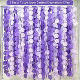 205Ft Lavender Ombre Dot Garland – Purple Party Streamer for Wedding, Birthday & More