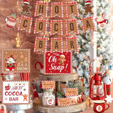 Hot Cocoa Kit Bar - 42 Pcs Christmas Hot Cocoa Banner Decorations