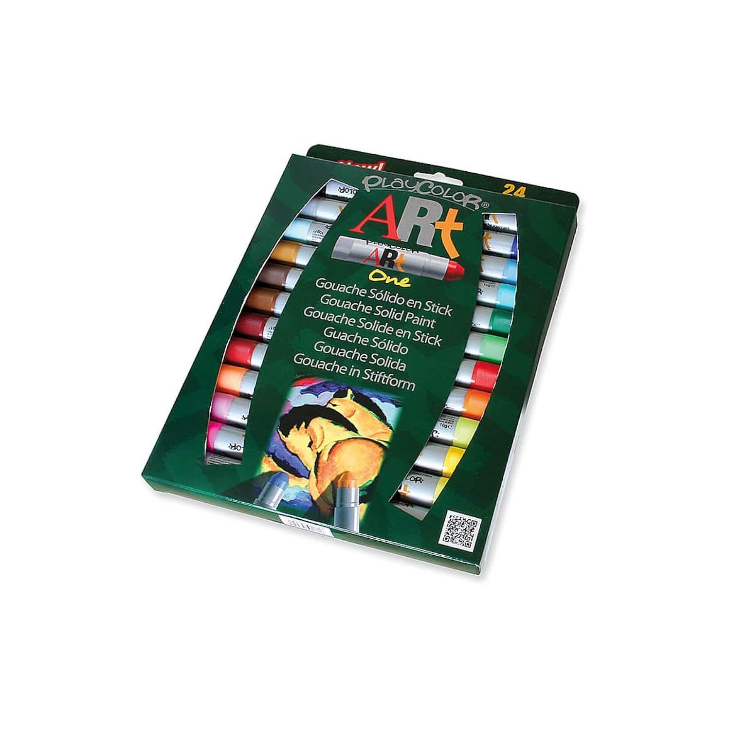 Playcolour Art One Solid Gouache Paint Stick 10 G 24 Assorted Colours