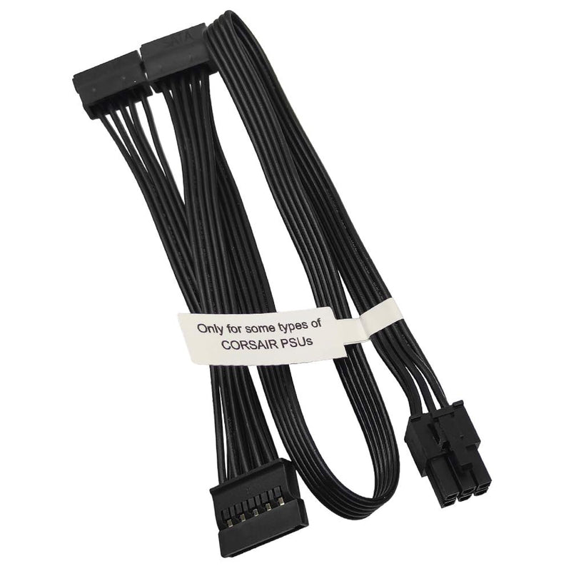 6 Pin To 3X 15 Pin Sata Hard Drive Power Adapter Cable For Some Specific Types