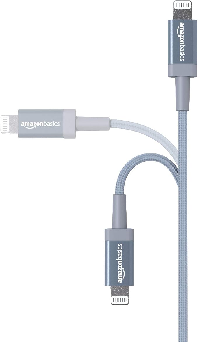 Apple MFi Certified USB A to Lightning Cable 6FT Premium Braided Fast Charging Cord for iPhone 14 13 12 11 iPad Dark Gray