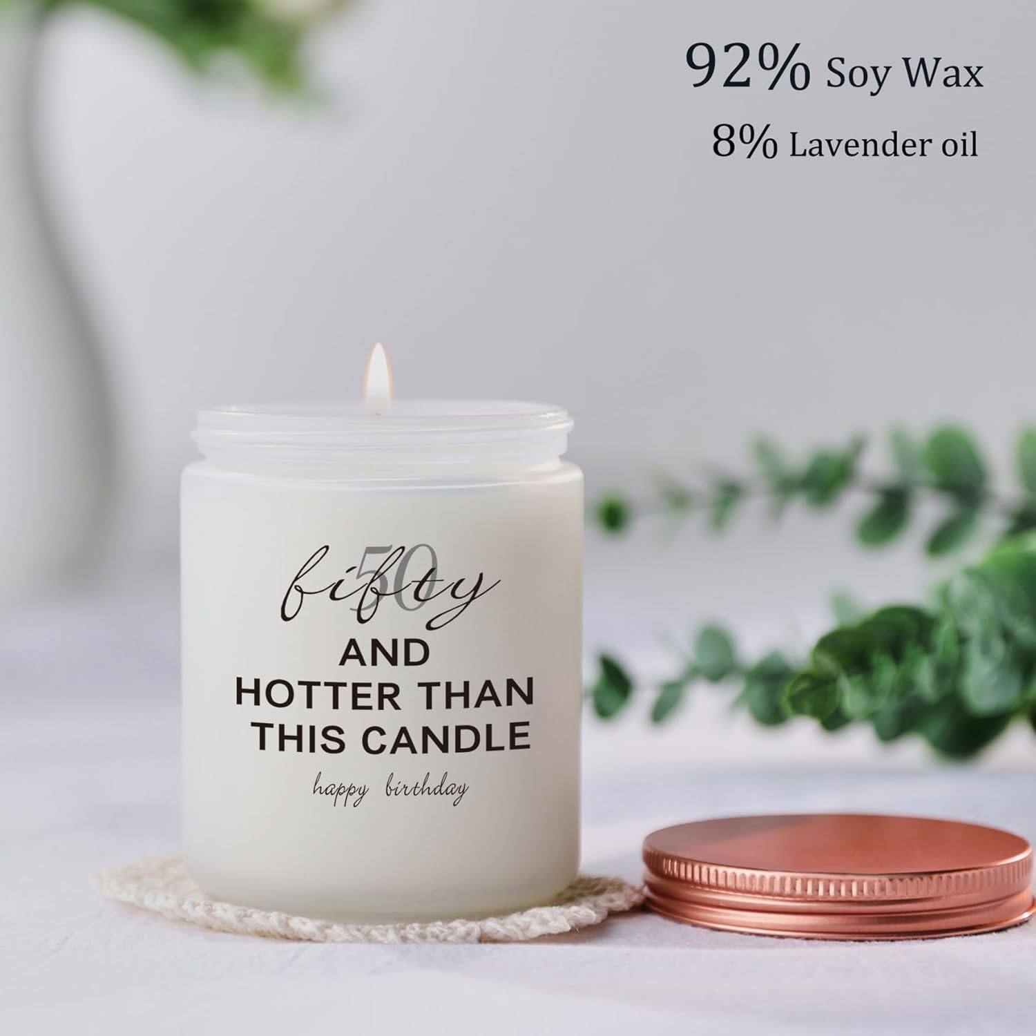 50Th Birthday Gifts For Women, Men - Funny 50 Year Old Happy Birthday Candle Gift