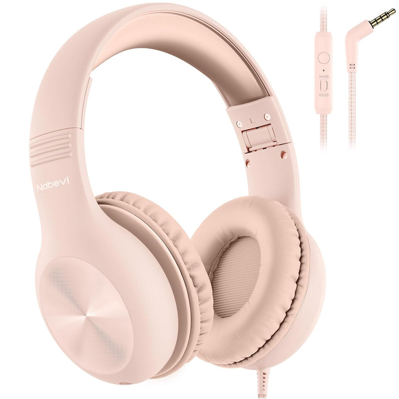 Kids Headphones With Mic, Over-Ear Headphones For Kids With Cord, Hd Sound, Sa