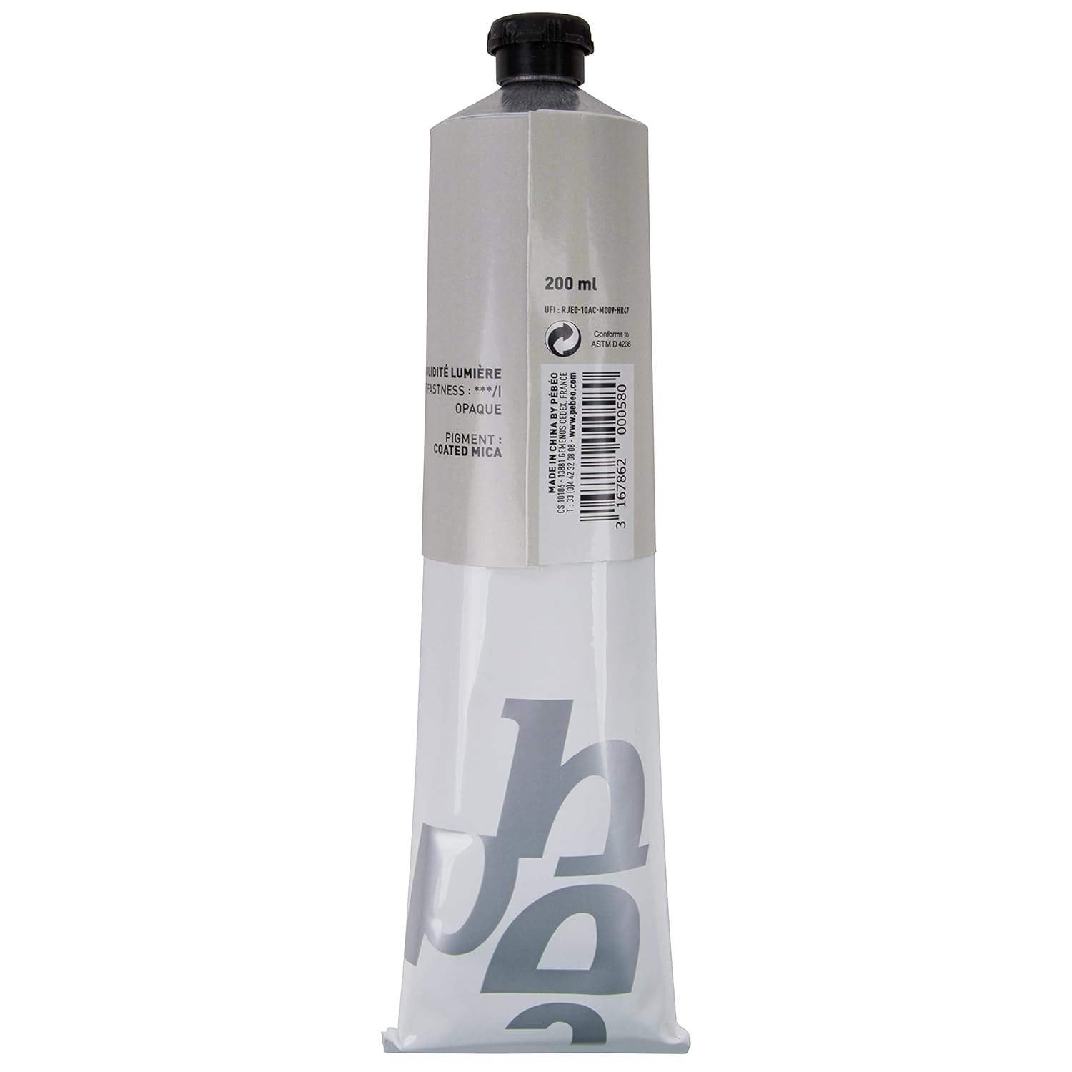 Pébéo - Fine Oil XL 200 ML - Silver Oil Painting - Pébéo Oil Painting - Silver 200 ml