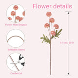 12Pcs Mixed Pink Artificial Flower, Silk Flowers For Centerpiece Table Wedding Party Home Decor, Fake Flower With Faux Chrysanthemum Flowers Artificial 10 Stems + Eucalyptus (No Vase)