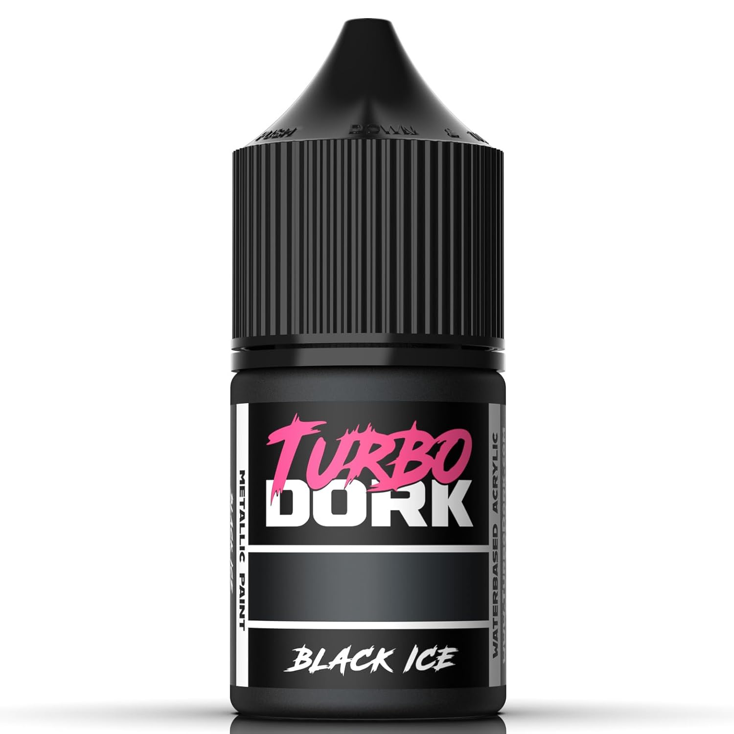 Black Ice Metallic Acrylic Paint 22Ml Bottle - Water-Based Non-Toxic Metallic Finish Paint