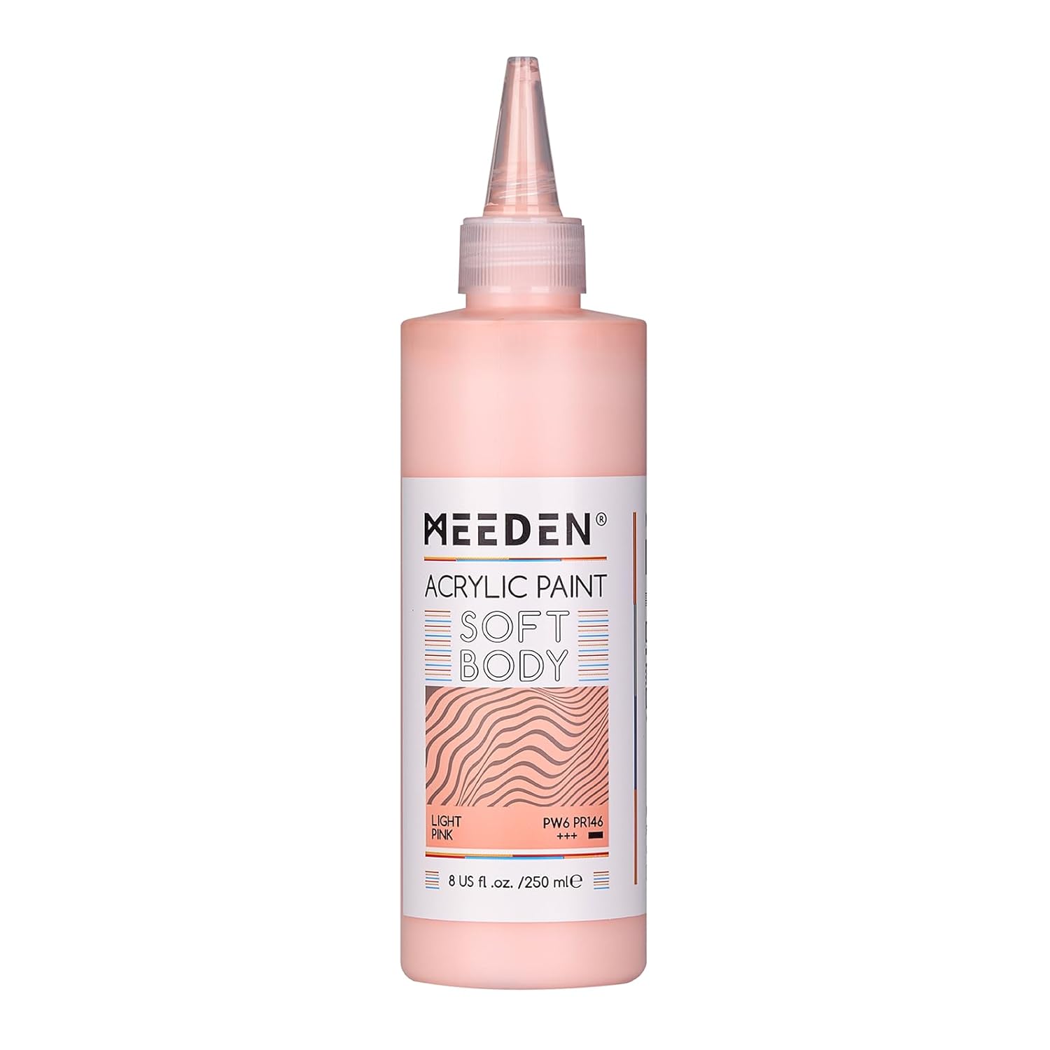 Soft Body Acrylic Paint: Light Pink Matte Finish - 250Ml/8.45Oz Bulk Acrylic Colors In Ergonomic Bottle - Fluid Flow Art Paints For Artists Canvas Painting