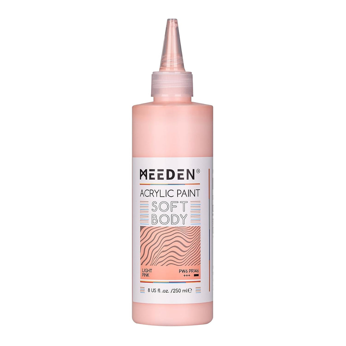 Soft Body Acrylic Paint: Light Pink Matte Finish - 250Ml/8.45Oz Bulk Acrylic Colors In Ergonomic Bottle - Fluid Flow Art Paints For Artists Canvas Painting