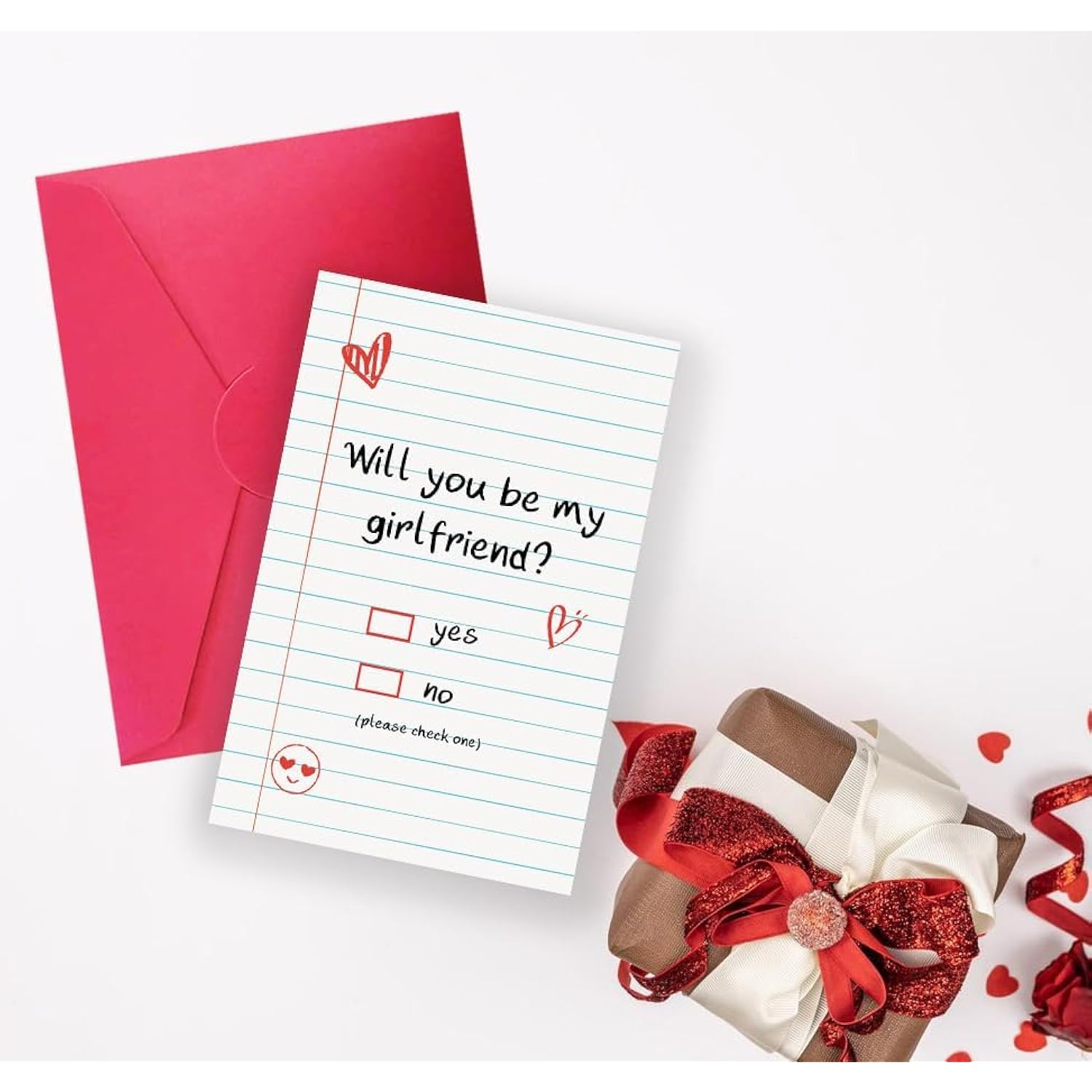 Will You Be My Girlfriend Card, Unique Valentine'S Day Card For Girlfriend,Love Messages Card, Proposal Card For Her
