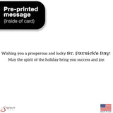 Happy St. Patrick'S Day Cards For Family & Business (Green Plaid) Saint Patrick Bulk Greeting Card Set Pack Of 18 With Envelopes (5X7 Inch - A7) Great For Office, Work, Employees & Clients Spd2501