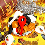 45 Pcs Pirate Party Balloons Red Black White Latex Balloons Set Round Caribbean Gold Skull Pirate Ship Sea Sailing Decoration For Birthday Party Halloween Supplies