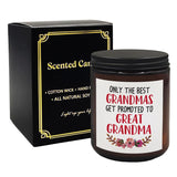 Pregnancy Announcement Candle, Great Grandma Gifts, Floral Scent