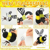 6 Pcs Bee Party Decorations 8'' Tissue Bee Honeycomb Hanging Decor For Baby Shower Gender Reveal Birthday Table Centerpieces Honey Hive Decoration, 8'' X 10''