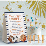 Don'T Say Baby Clothespin Game, Sports Baby Shower Games(Pack Of 1 Sign And 50 Mini Clothespins),Baby Shower Decorations,Baby Shower Game Gender Neutral,Party Favors Supplies - 11