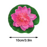 8 Pcs Artificial Floating Foam Lotus Flowers Realistic Water Lily Pads For Pond Pool Home Garden Wedding Decorations 4 Inch