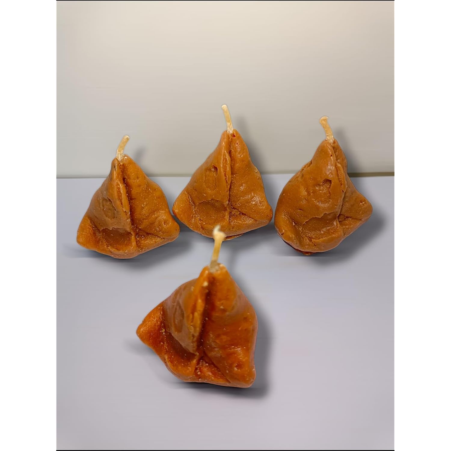Cps Decor Samosa Candles For Decoration | Pure Soy Wax | Hand Poured | Smokeless Candles For Home Use And Home Decor (Set Of 4)
