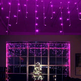 13Ft 96 Led Icicle String Lights With Memory Function Controller, Indoor Curtain Fairy Lights Halloween Hanging Decorati