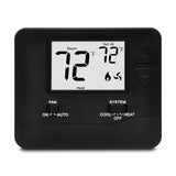 Non-Programmable Digital Thermostat For Home, Up To 1 Heat/1 Cool With Large Lcd Display, Compatible With Single Stage Electrical And Gas/Oil System, Black