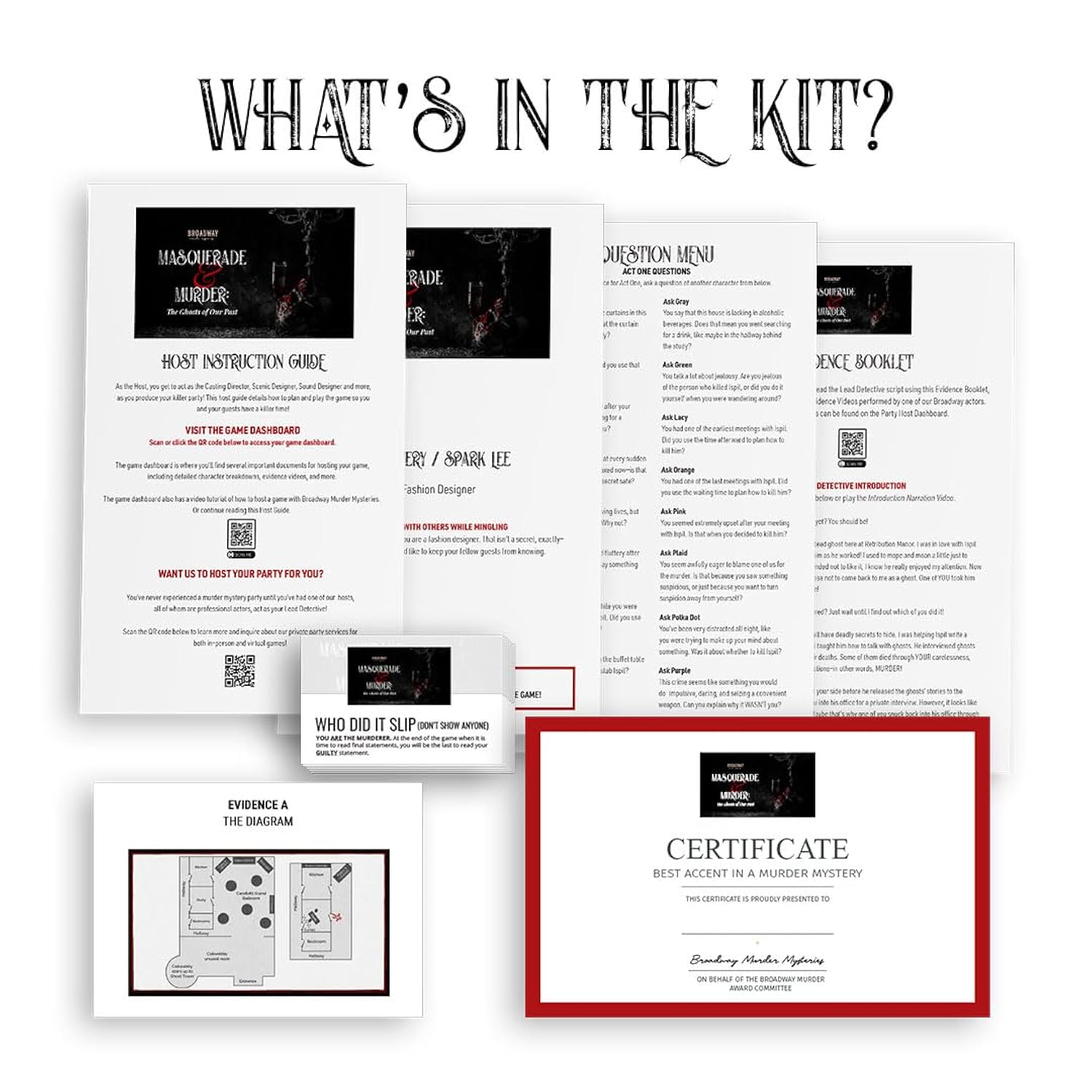 Masquerade And Murder: Ghosts Of Our Past | Masquerade Murder Mystery Games For Adults And Teens | Flexible 4-20+ Players | Physical Game Kit