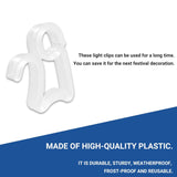 110-Pack Weatherproof Light Clips, Heavy Duty Outdoor Hanging Clips For String Lights - No Drill Installation For Fence, Tent, Balcony, Christmas & Party Decor