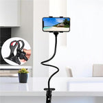 Gooseneck Phone Holder for Bed & Desk, Flexible 360° Adjustable Leather Arm