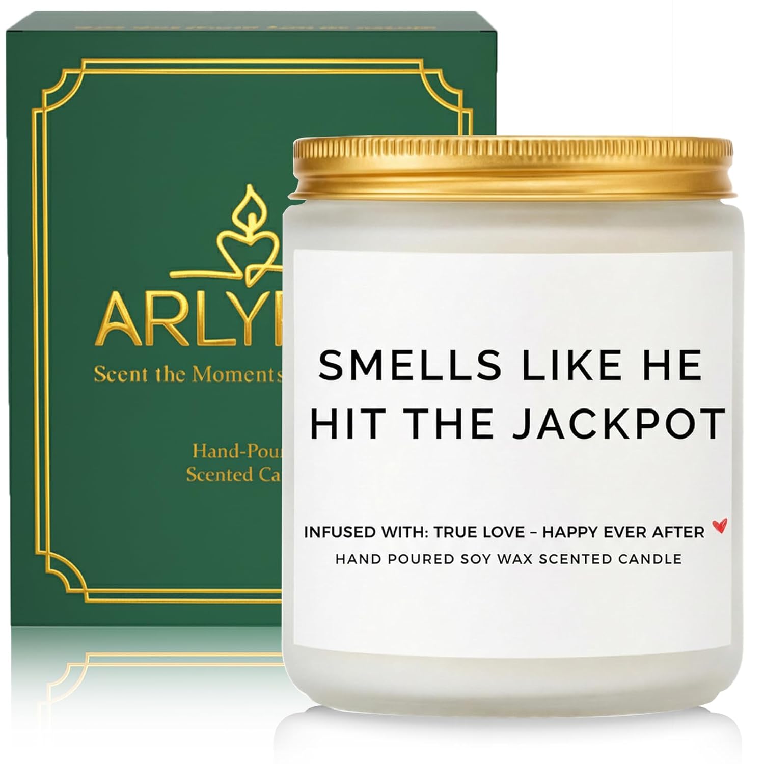 Funny Bridal Shower Gifts For Bride, Engagement Gifts For Women, Couples & Her, Bride To Be, Bachelorette Party Gift Ideas, Wedding Day Gift, Smells Like He Hit The Jackpot Candle