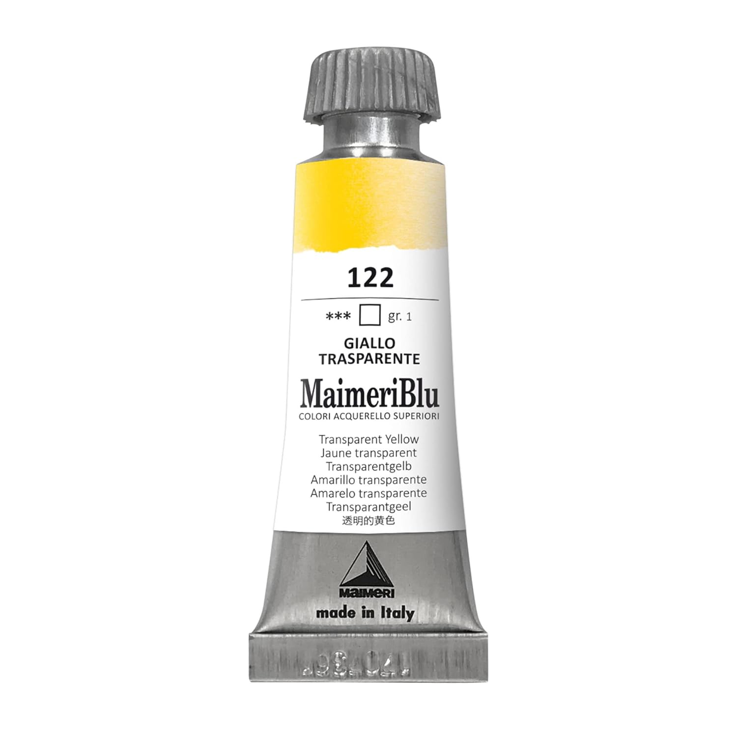 MaimeriBlu 12ml Single-Pigment Watercolor Paint - Transparent Yellow PY150 Professional Watercolor Paint - Lightfast and Transparent Watercolor Paint Tube for Artists