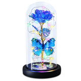 Beauty And The Beast Rose Gifts For Women, Forever Light Rose In Glass Dome, Mother'S Day Rose Flower Gifts For Mom Grandma Wife, Birthday Valentine Day Thank You Gift For Her