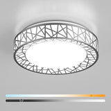 12 Inch Brushed Nickel LED Ceiling Light 20W Dimmable Flush Mount Fixture
