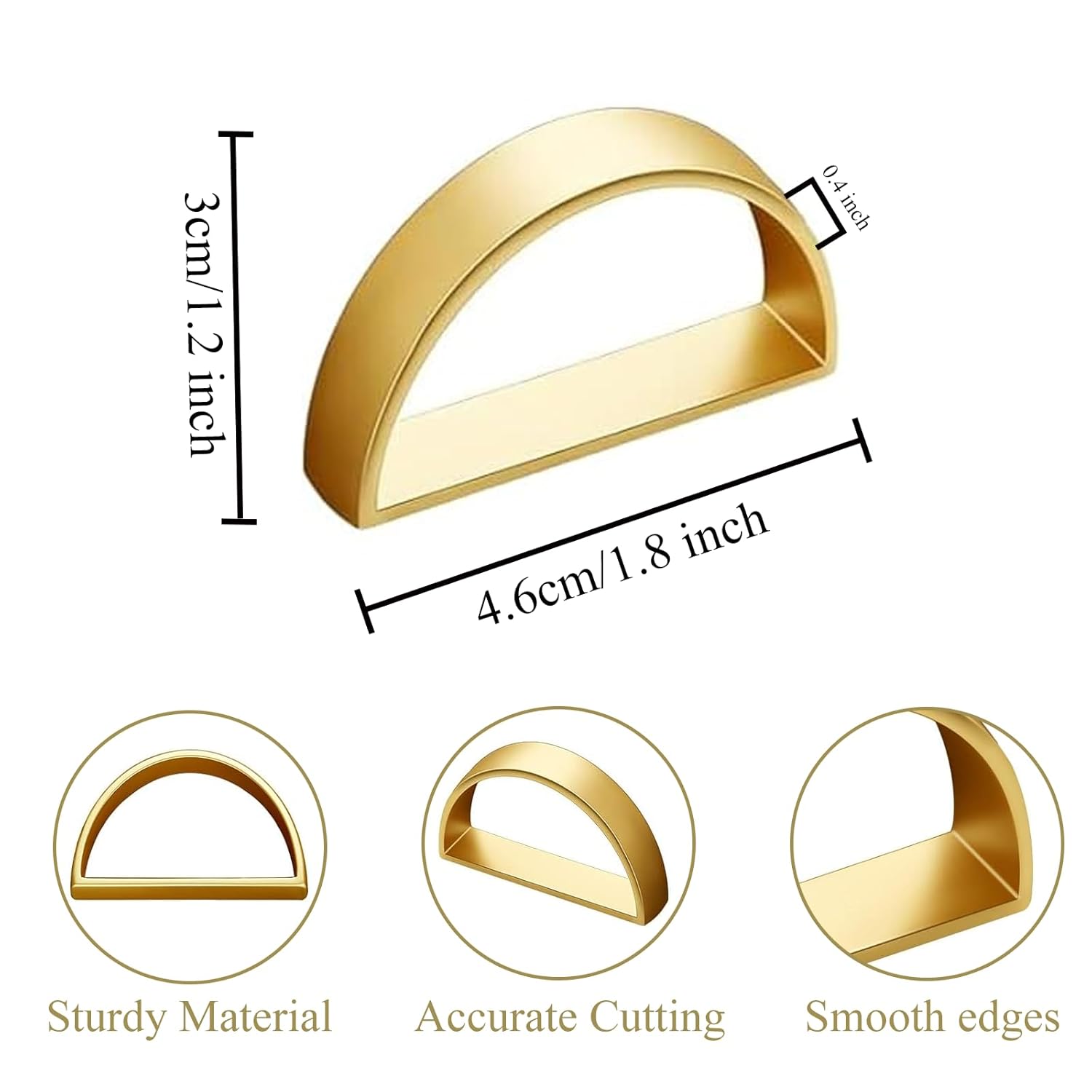 Set Of 100 Napkin Rings Metal Gold Semicircle Napkin Ring, Napkin Rings Bulk Dinner Banquet Serviette Decor, Dining Table Setting For Thanksgiving Christmas Halloween Holiday Wedding Party