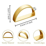 Set Of 100 Napkin Rings Metal Gold Semicircle Napkin Ring, Napkin Rings Bulk Dinner Banquet Serviette Decor, Dining Table Setting For Thanksgiving Christmas Halloween Holiday Wedding Party