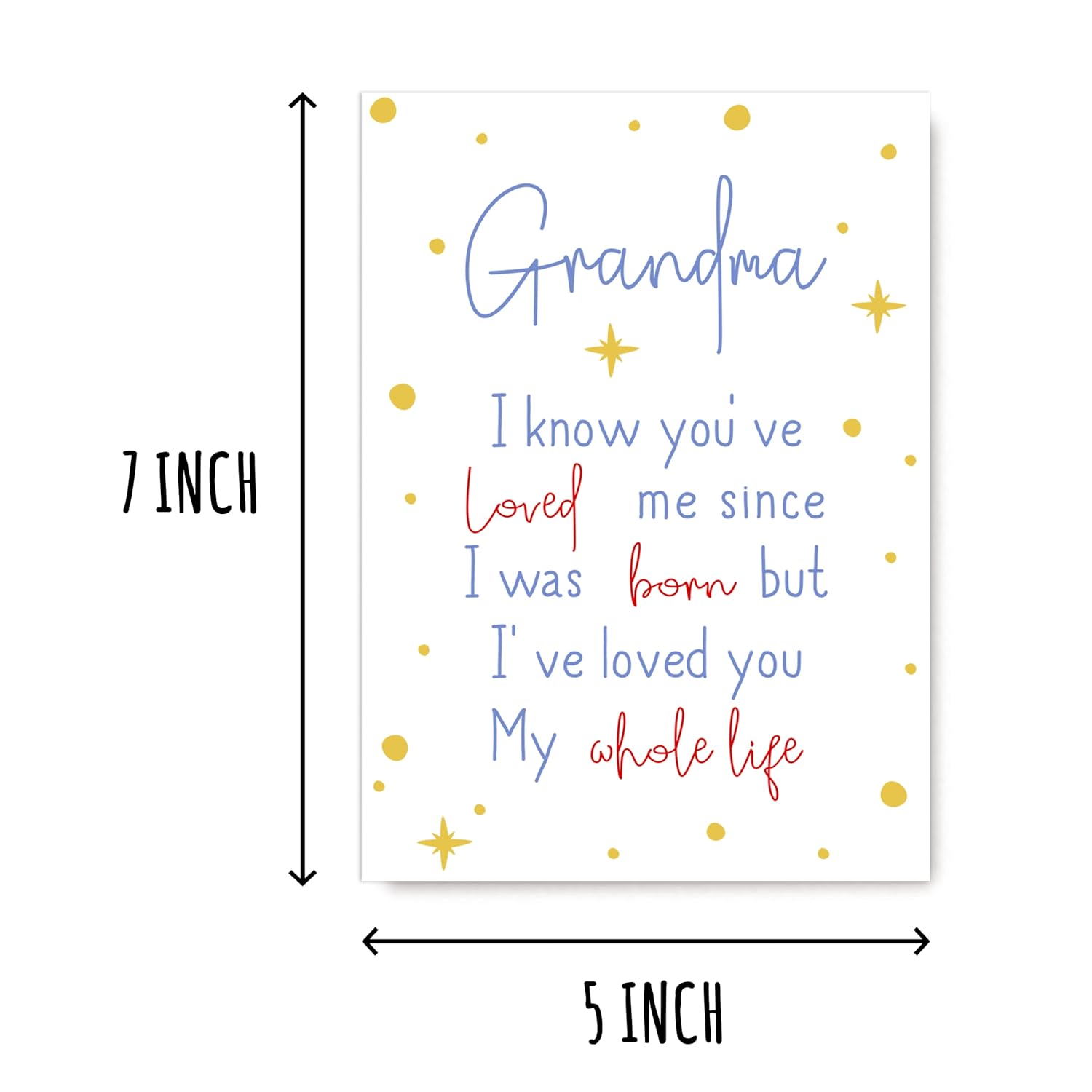 Grandma I Know You'Ve Loved Me Since - Birthday Card For Grandma - Grandma'S Day Card - Cute Birthday Card For Grandma From Kids - New Grandma Birthday Cards 5 X 7 Inches