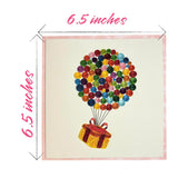 Handcraft 3D Quilling Greeting Happy Birthday Card With Balloon Design For Him, Her, Friend, Mom, Daughter, Sister, Blank Inside, Includes Envelope, Premium Paper, Ready To Gift