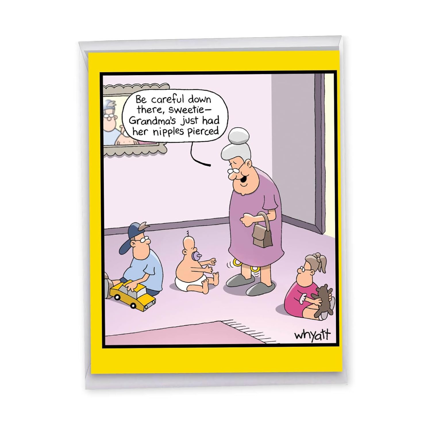 - Funny Mother'S Day Greeting Card (8.5 X 11 Inch) - Jumbo Comic, Cartoon Humor For Mom - Grandma'S Piercings J4160Mgg