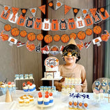 Basketball Happy Birthday Banner, Basketball Party Garland Bunting for Boys