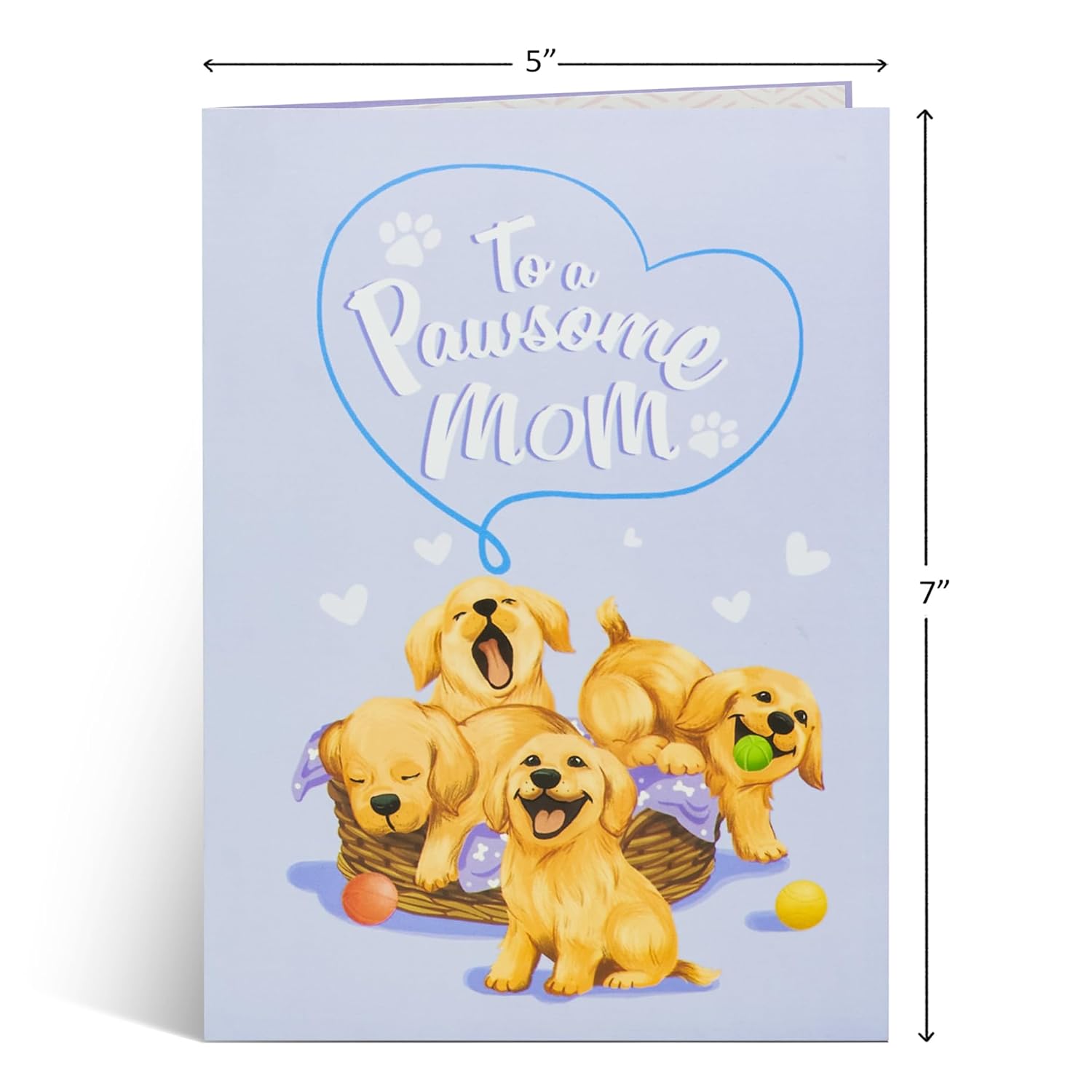 Dogs Pop Up Cards, Golden Retriever, 3D Greeting Cards, Gift For Mothers Day, Birthday, Anniversary, Valentines Day, Mom, Stepmom, Mother In Law, 5X7 - Includes Envelope And Message Note