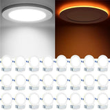 24 Pack 6 Inch LED Recessed Lights 5CCT Night Light Dimmable Downlights