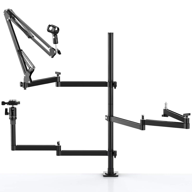 Live Broadcast Boom Arm, Ulanzi Flexible Desk Mount Camera Arm Clamp Webcam St