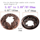 Lid Jar Candle Topper,Bronze Sacred Fruit Metal Candle Toppers To Burn Evenly Home Decor Accessories Candles Shades Sleeves Cover Top Lid