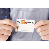 Ice Cream Name Game - 1 Sign And 50 Name Tag Stickers, Birthday Party Game For Kids And Adults, Office Or Class Activity