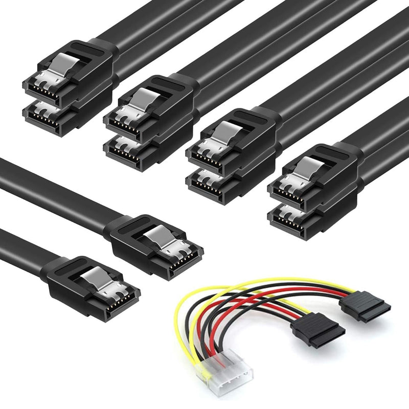 Cables Iii Ssd Data Cable 6.0 Gbps Power Splitter Cable 4 Pin To Dual 15 Pin H