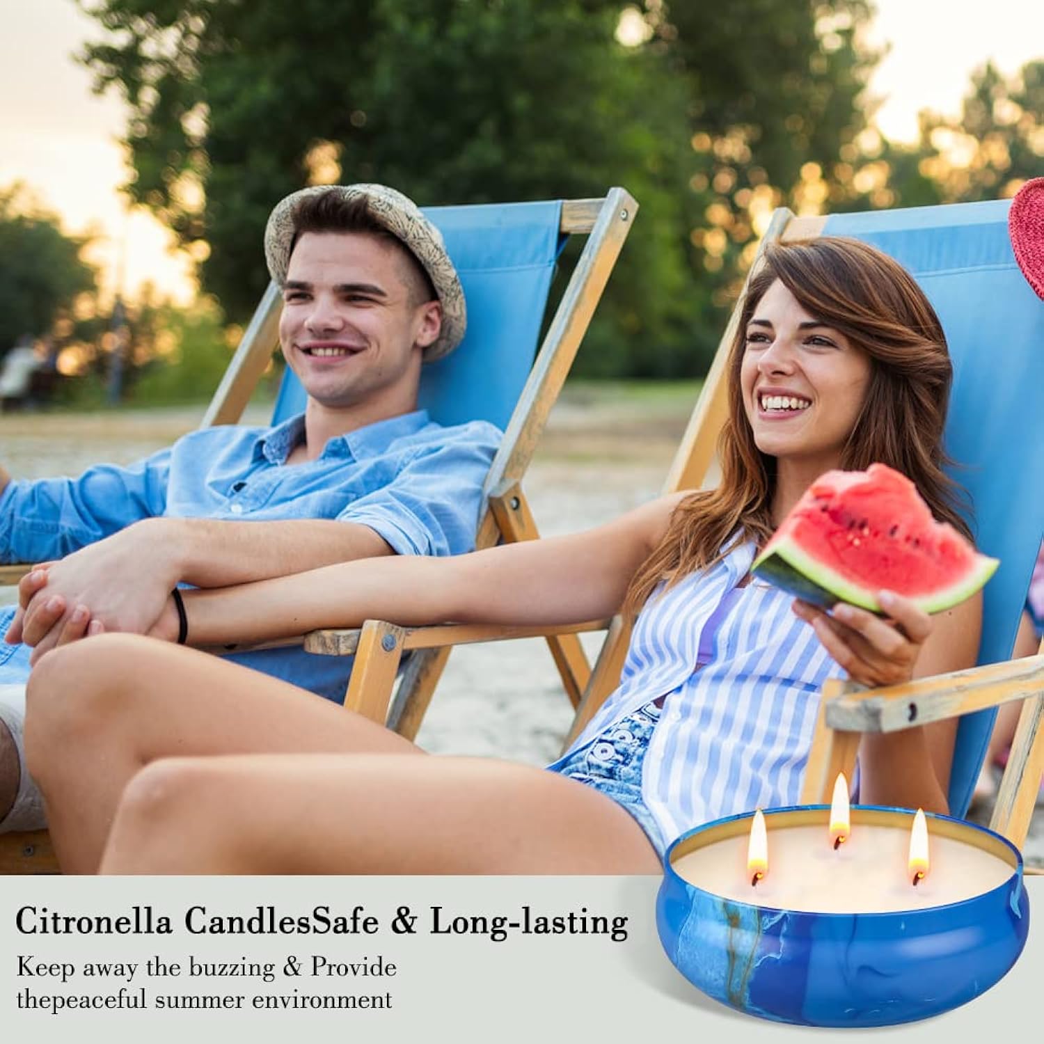 Large Citronella Candles Outdoor Decorative 55Oz, Soy Wax Lemongrass Candle Set 3 Wick, Scented Jar Candle Bulk Up To 240Hrs, 3 Pack Summer Camping Candles For Patio Garden Balcony