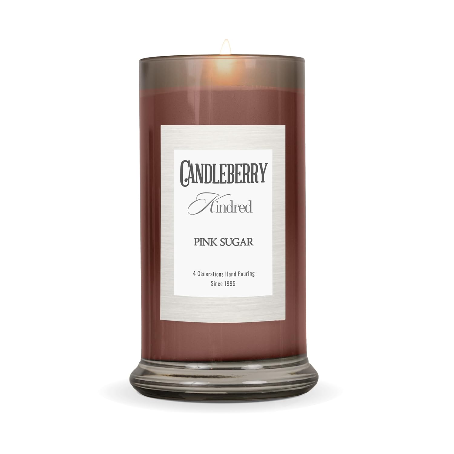 Candleberry Candles Kindred Collection | Luxury Glass Jar | Usa Hand Poured Soy Blend Candle | Highly Scented & Long Lasting | Up To 90 Hour Burn Time (Pink Sugar)