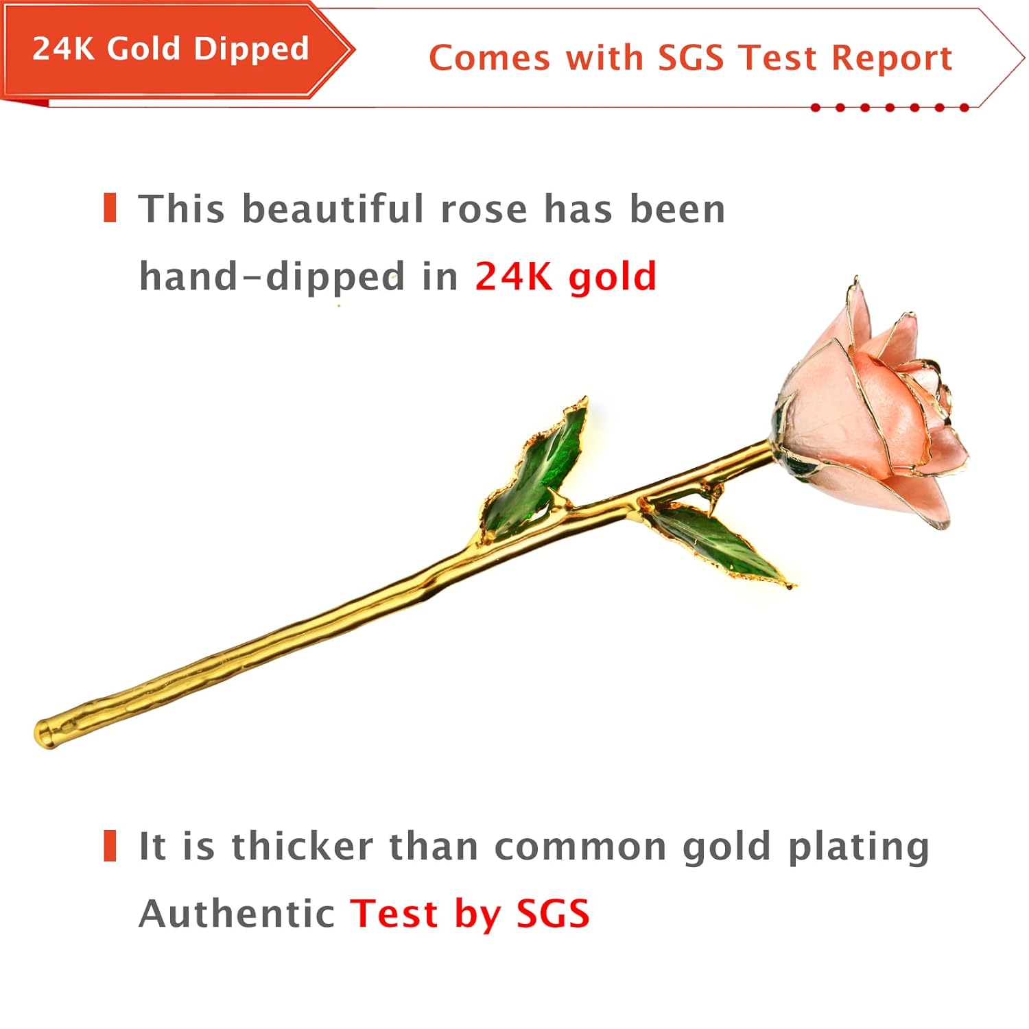 Gold Roses, 24K Gold Rose Made From Real Rose - Unique Design Dipped Rose For Anniversary Valentines Mothers Day Birthday Gifts (Pink With Stand)