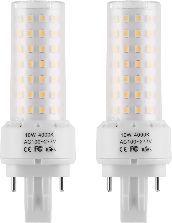 GX23-2 Base LED Light Bulb 10W Plug and Play 4000K Neutral White Ballast Compatible 2 Pack