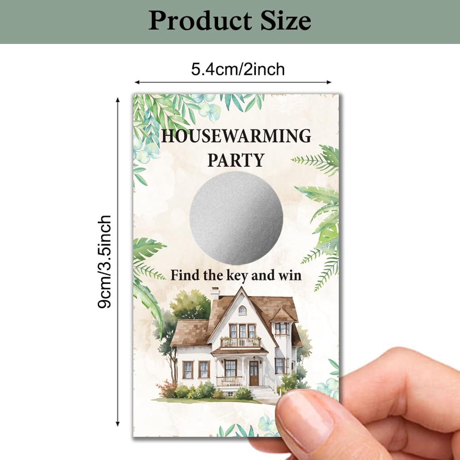 50 Pack Housewarming Scratch Off Game, Scratch Card For Rustic New Home New House, Housewarming Party Game Card (Housewarming 3)