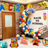 16Pcs Back to School Balloons ABC 123 School Bus Pencil Party Decor