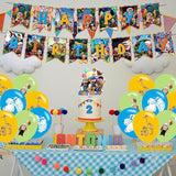 Inspired Birthday Decorations, Cartoon Game Party Decorations Include Happy Birthday Banner, Balloons, Cake Toppers And Cupcake Toppers For Boys Girls Party Decor